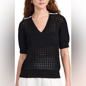 VARLEY Monte V-Neck Knit Polo Medium